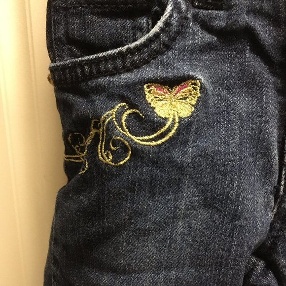 Children's Place 18 mo Butterfly Flower Jeans CUTE - Picture 2 of 10